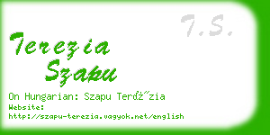 terezia szapu business card